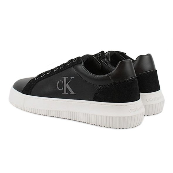 Calvin Klein Ανδρικό Δερμάτινο Sneaker YM0YM01123 0GM Black/Bright White