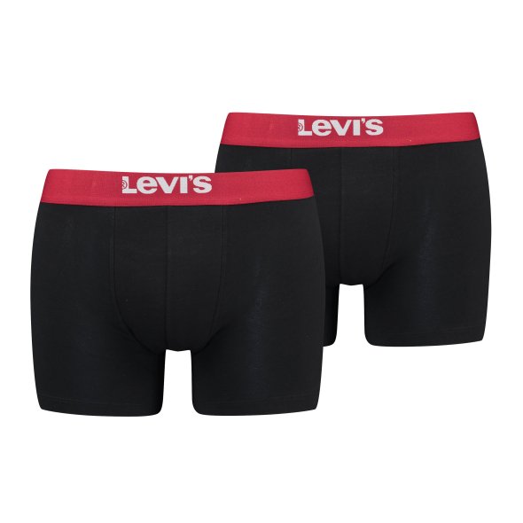 Levi's® Σετ 2 Ανδρικά Εσώρουχα Boxer Brief 701222842 008 Black/Red
