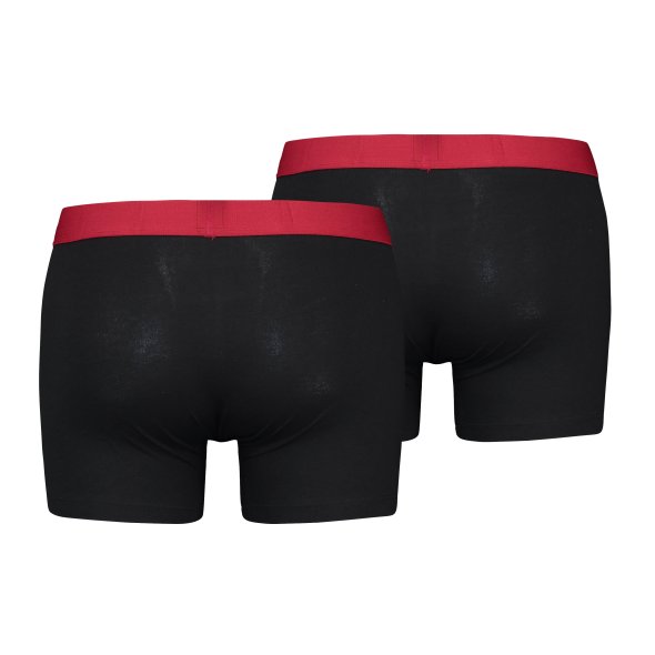 Levi's® Σετ 2 Ανδρικά Εσώρουχα Boxer Brief 701222842 008 Black/Red