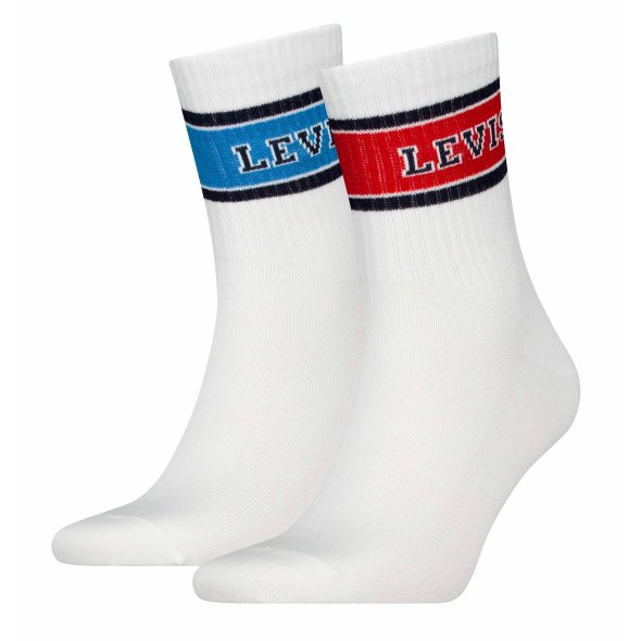 Levi's® Σετ 2 Ζευγάρια Short Sock Κάλτσες 701229565 002 Λευκό