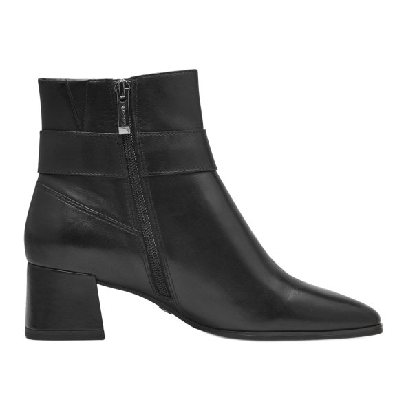 Tamaris Δερμάτινο Μποτάκι 1-25346-43 003 Black Leather