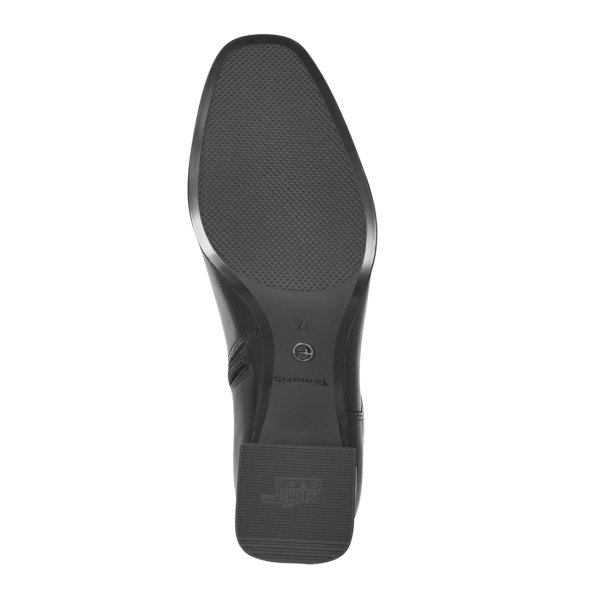 Tamaris Δερμάτινο Μποτάκι 1-25346-43 003 Black Leather