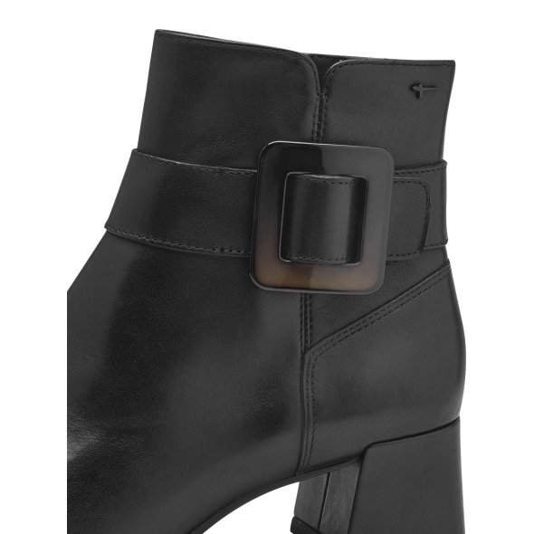 Tamaris Δερμάτινο Μποτάκι 1-25346-43 003 Black Leather