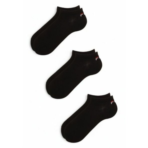 Fila Σετ 3 Ζευγάρια Κοντές Κάλτσες F9100 200 Μαύρο