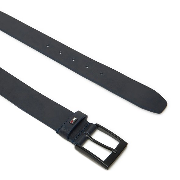 Tommy Hilfiger Ανδρική Δερμάτινη Ζώνη Adan 3.5 AM0AM13014 DW6 Μπλε