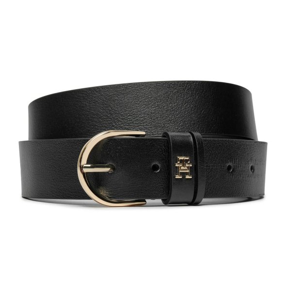 Tommy Hilfiger Γυναικεία Δερμάτινη Ζώνη Essential Effortless 3.5 AW0AW16837 BDS Μαύρο