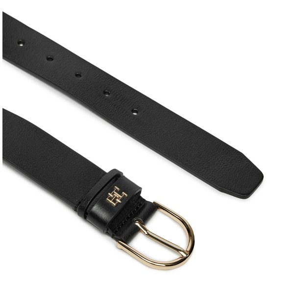 Tommy Hilfiger Γυναικεία Δερμάτινη Ζώνη Essential Effortless 3.5 AW0AW16837 BDS Μαύρο