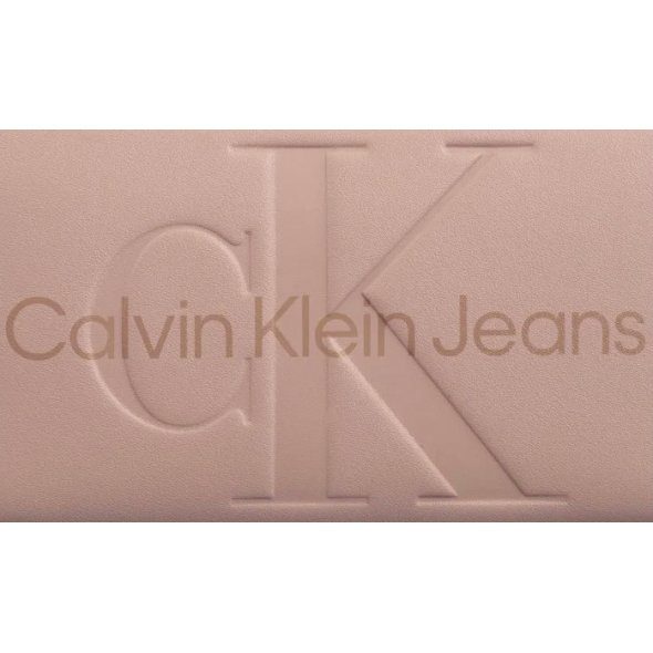 Calvin Klein Γυναικείο Πορτοφόλι Sculpted Zip Around Mono K60K607634 TFQ Rose Dust