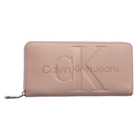 Calvin Klein Γυναικείο Πορτοφόλι Sculpted Zip Around Mono K60K607634 TFQ Rose Dust