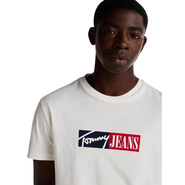 Tommy Hilfiger Ανδρικό T-Shirt DM0DM20365 YBL Λευκό
