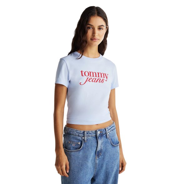 Tommy Hilfiger Γυναικείο T-Shirt DW0DW19447 C3Q Γαλάζιο
