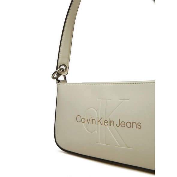 Calvin Klein Γυναικεία Τσάντα Sculpted Shoulder Pouch25 Mono K60K610679 YAS Μπεζ