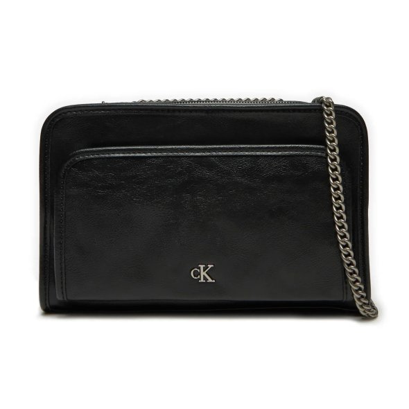 Calvin Klein Jeans Γυναικεία Τσάντα Utility Dbl Zip Camera Bag25 K60K613046 BEH Μαύρο