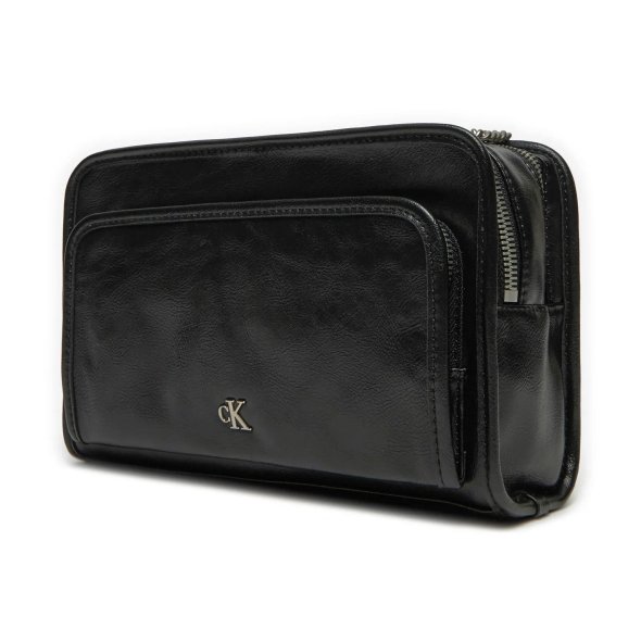 Calvin Klein Jeans Γυναικεία Τσάντα Utility Dbl Zip Camera Bag25 K60K613046 BEH Μαύρο