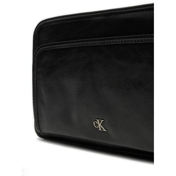 Calvin Klein Jeans Γυναικεία Τσάντα Utility Dbl Zip Camera Bag25 K60K613046 BEH Μαύρο