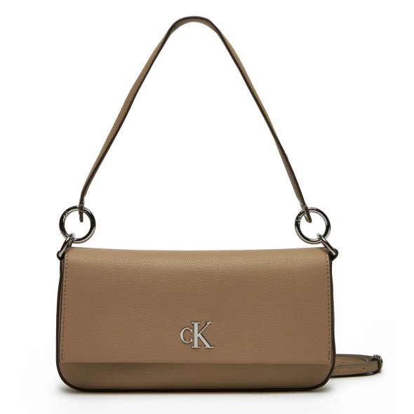 Calvin Klein Γυναικεία Τσάντα Minimal Monogram Shoulder Pouch25 K60K613048 PBF Μπεζ