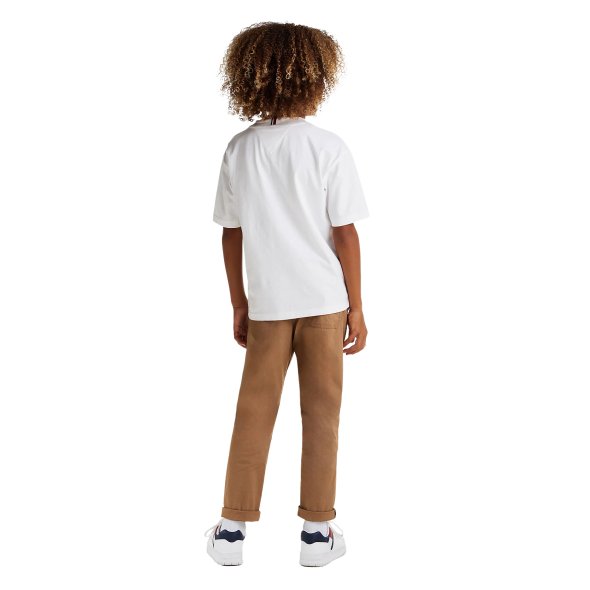 Tommy Hilfiger Παιδικό T-Shirt Για Αγόρια KB0KB09354 YBR Λευκό