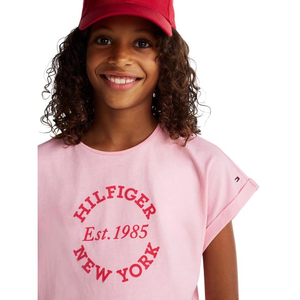 Tommy Hilfiger Παιδικό T-Shirt Για Κορίτσια KG0KG08295 TPF Ροζ