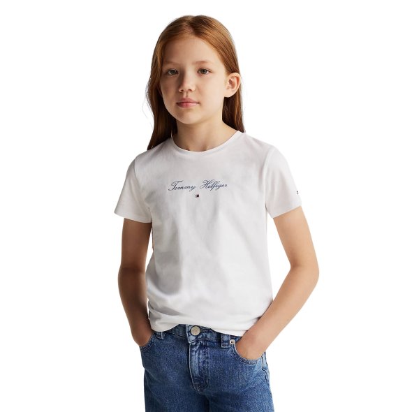 Tommy Hilfiger Παιδικό T-Shirt Για Κορίτσια KG0KG08298 YBR Λευκό