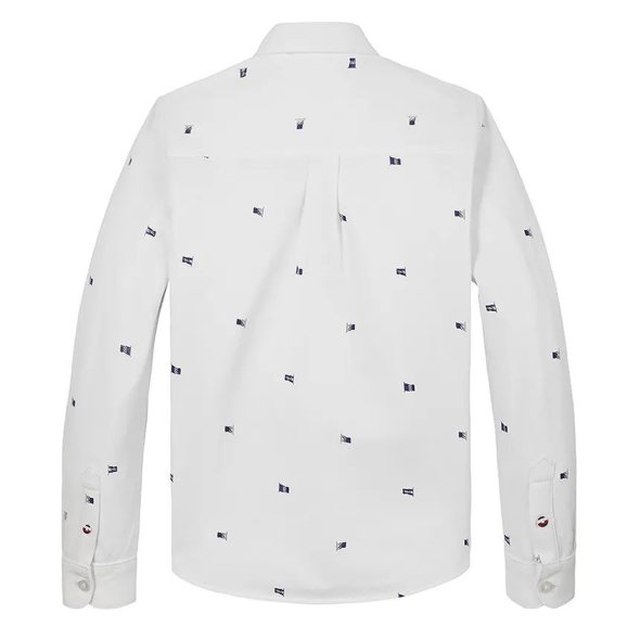 Tommy Hilfiger Παιδικό Πουκάμισο Για Αγόρια KB0KB09495s YBR Λευκό