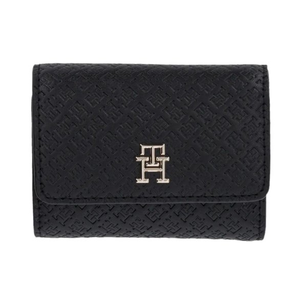 Tommy Hilfiger Μικρό Γυναικείο Πορτοφόλι Th Eternity Trifold AW0AW16919 BDS Μαύρο