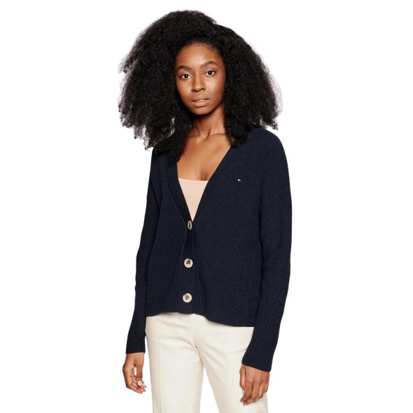 Tommy Hilfiger Γυναικεία Ζακέτα WW0WW30449 DW5 Μπλε
