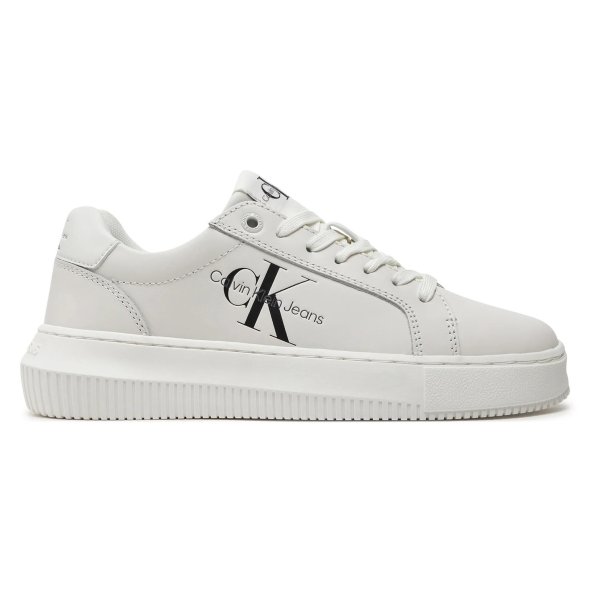 Calvin Klein Chunky Cupsole Monologo W YW0YW00823 YBR Λευκό