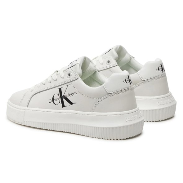 Calvin Klein Chunky Cupsole Monologo W YW0YW00823 YBR Λευκό