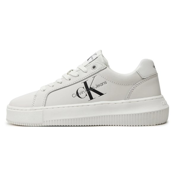 Calvin Klein Chunky Cupsole Monologo W YW0YW00823 YBR Λευκό