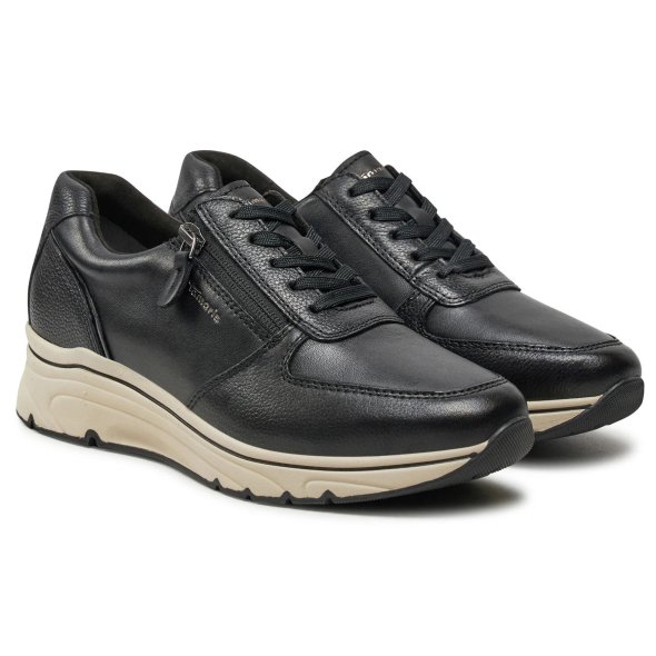 Tamaris Leather Sneaker 1-23711-42 003 Black Leather