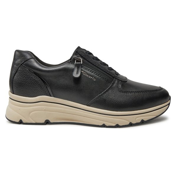 Tamaris Leather Sneaker 1-23711-42 003 Black Leather