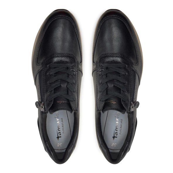 Tamaris Leather Sneaker 1-23711-42 003 Black Leather