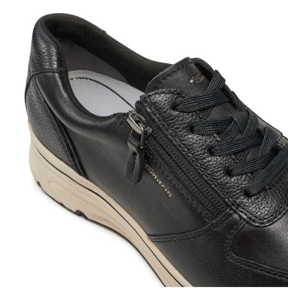 Tamaris Leather Sneaker 1-23711-42 003 Black Leather