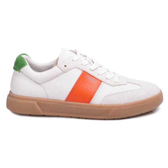 Tamaris Ανδρικό Δερμάτινο Sneaker 1-13608-44 160 White/Orange