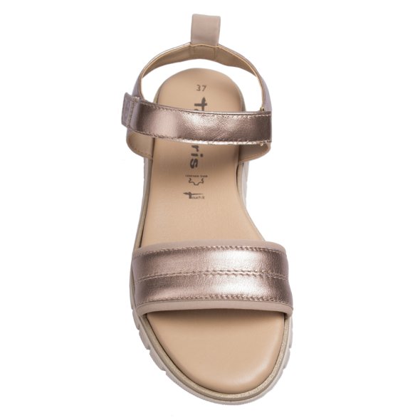 Tamaris Δερμάτινο Flat 1-28711-44 952 Rose Metallic