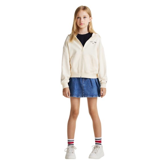 Tommy Hilfiger Kids Παιδική Ζακέτα Για Κορίτσια KG0KG08318 AEF Μπεζ