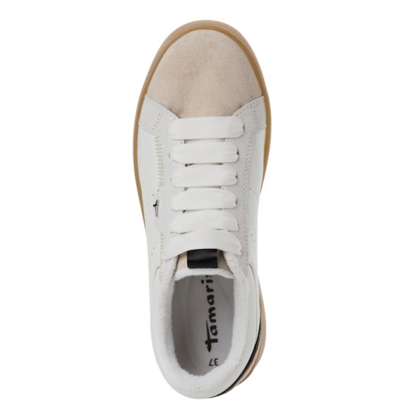 Tamaris Δερμάτινο Sneaker 1-23702-34 197 White Comb