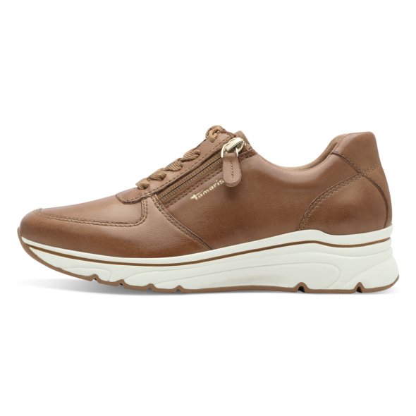 Tamaris Leather Sneaker 1-23711-42 348 Cognac Leather
