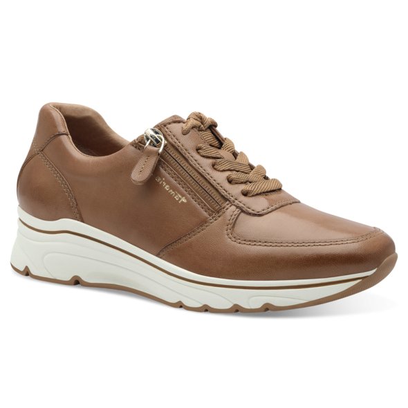 Tamaris Leather Sneaker 1-23711-42 348 Cognac Leather