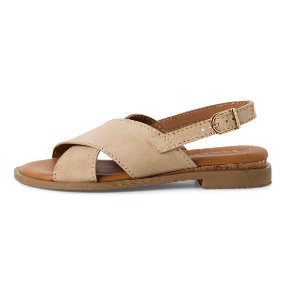 Tamaris Δερμάτινο Flat Sandal 1-28102-44 400 Μπεζ