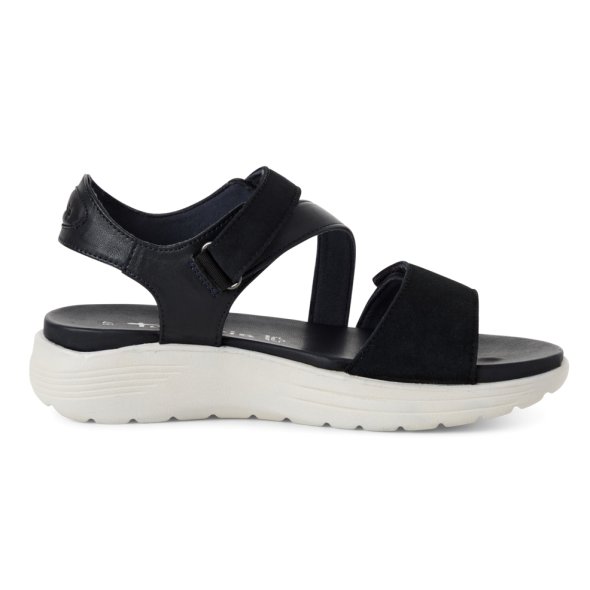 Tamaris Δερμάτινο Flat Sandal 1-28228-44 890 Μπλε Σκούρο