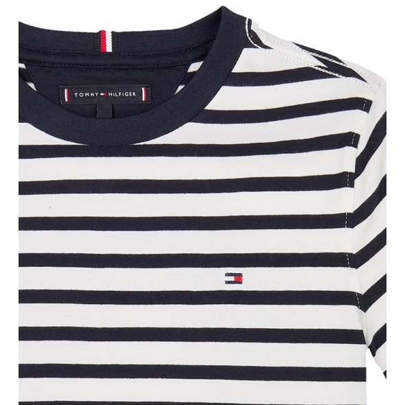 Tommy Hilfiger Παιδικό T-Shirt Για Αγόρια KB0KB06879 0A4 Λευκό/Μπλε