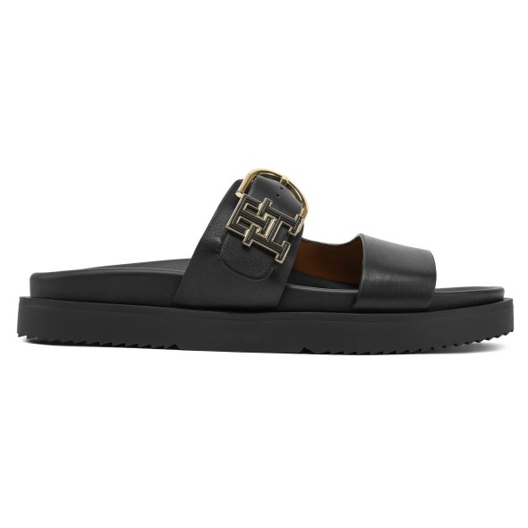 Tommy Hilfiger Leather Sporty Mule FW0FW08512 BDS Black