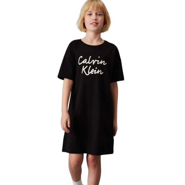 Calvin Klein Oversized T-shirt Φόρεμα Με Λογότυπο IG0IG02912 BEH Μαύρο