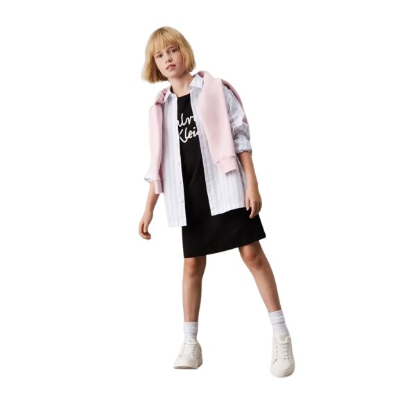 Calvin Klein Oversized T-shirt Φόρεμα Με Λογότυπο IG0IG02912 BEH Μαύρο