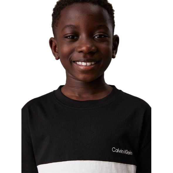 Calvin Klein Παιδικό T-Shirt Για Αγόρια IB0IB02450 BEH Μαύρο