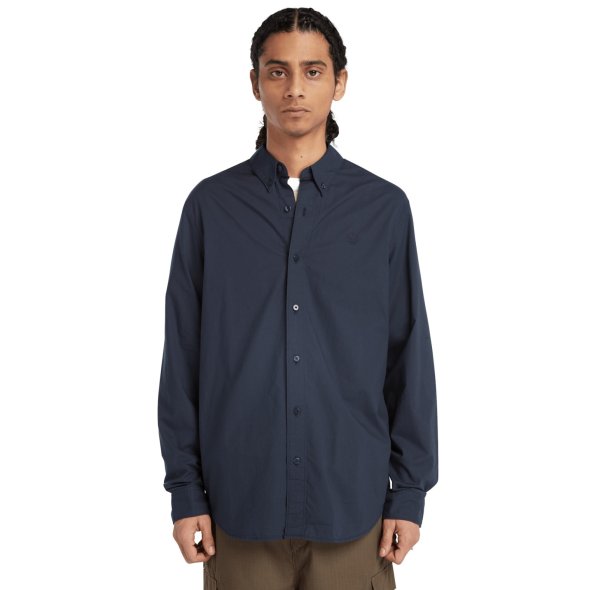 Timberland Ανδρικό Πουκάμισο Stretch Poplin A6GRH 433 Μπλε
