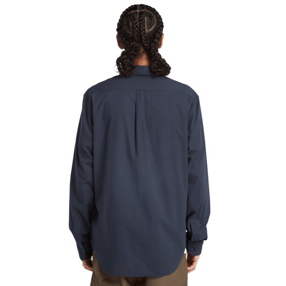 Timberland Ανδρικό Πουκάμισο Stretch Poplin A6GRH 433 Μπλε