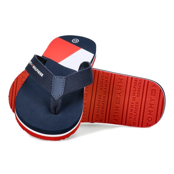 Tommy Hilfiger Flag Print Flip Flop T3X8-33908-0058s 800 Μπλε
