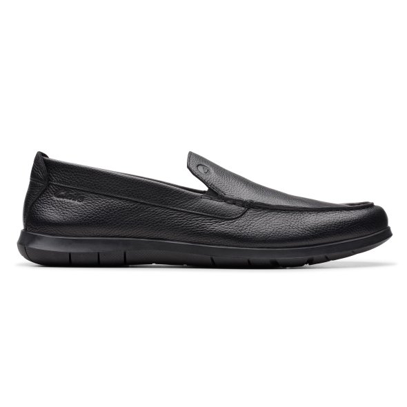 Clarks Ανδρικό Δερμάτινο Loafer Flexway Step 26176952 Black Leather